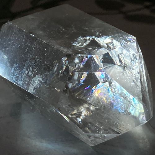 レインボー スモーキークォーツ ダブルポイント クリスタル 水晶
