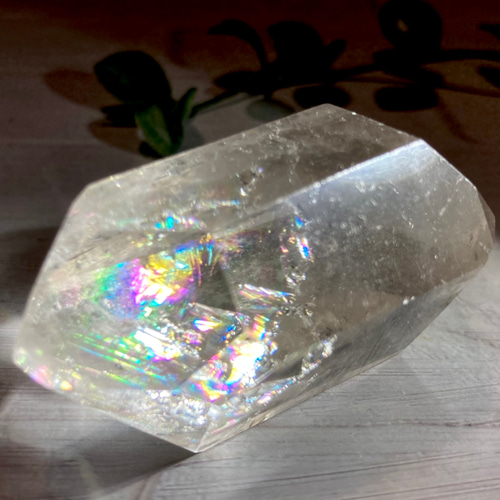 レインボー　スモーキークォーツ　ダブルポイント　クリスタル　水晶　ポリッシュ レインボー スモーキークォーツ ダブルポイント クリスタル 水晶