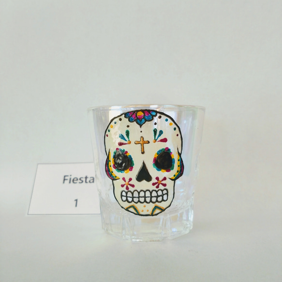 Fiesta1)) メキシコ カラベラ テキーラ ショットグラス シュガースカル