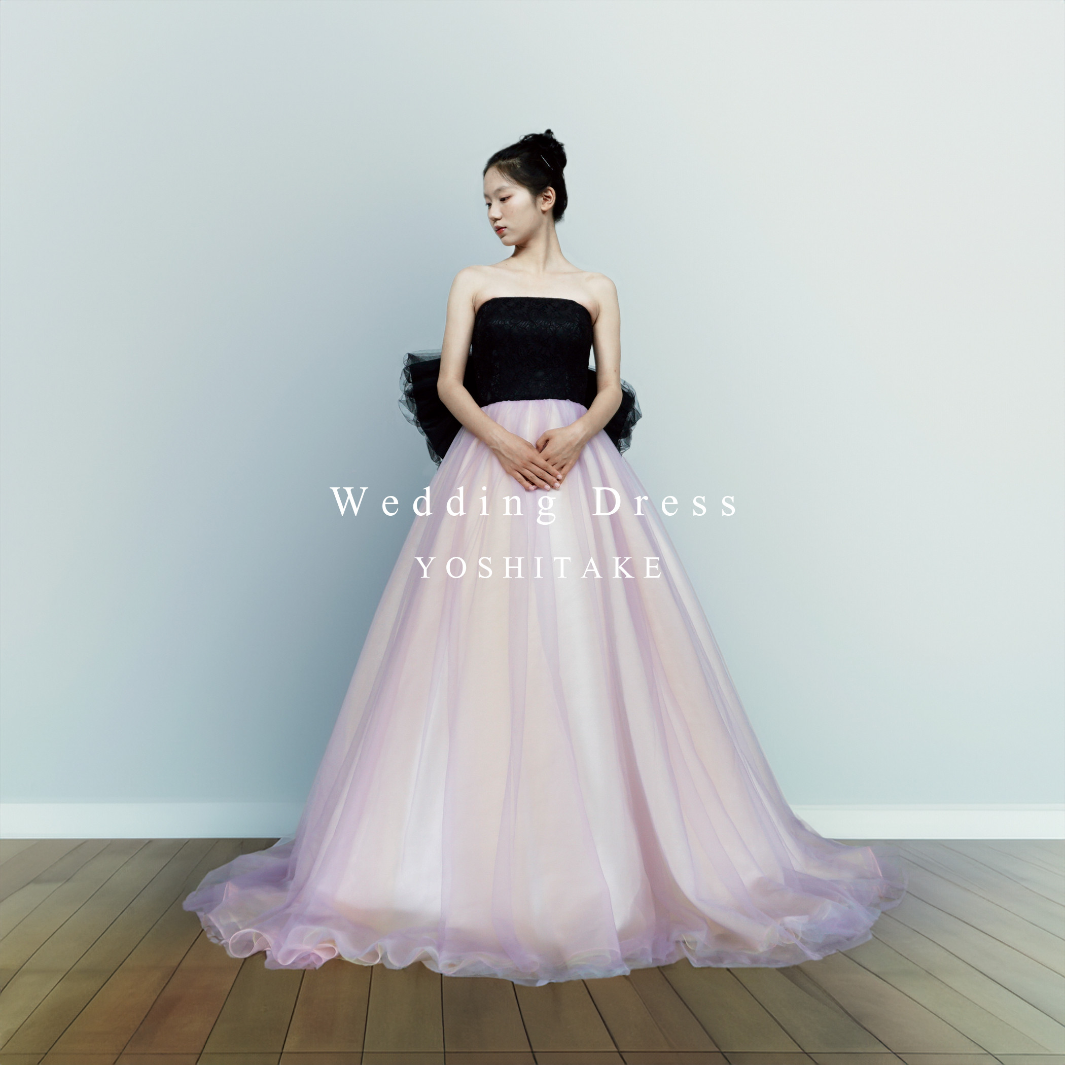 ウエディングドレス.ブラック.ピンクMIX.カラードレス.チュール.Y2584 オーダー制作】ウエディングドレス.ブラック.ピンクMIX.カラードレス