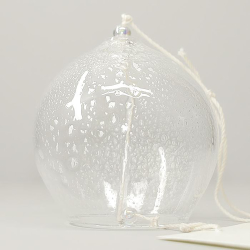おしゃれ 風鈴 「風鈴 銀」 手作り 硝子 吹きガラス Glass