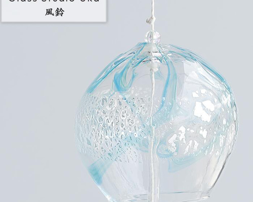 富山ガラス風鈴魚子模様硝子アーティスト作家ハンドブロウ別注オリジナル限定新品 富山ガラス風鈴魚子模様硝子アーティスト作家ハンドブロウ別注