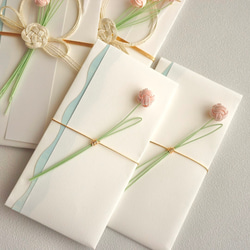 チューリップの大きめポチ袋【薄桜色】 3枚目の画像