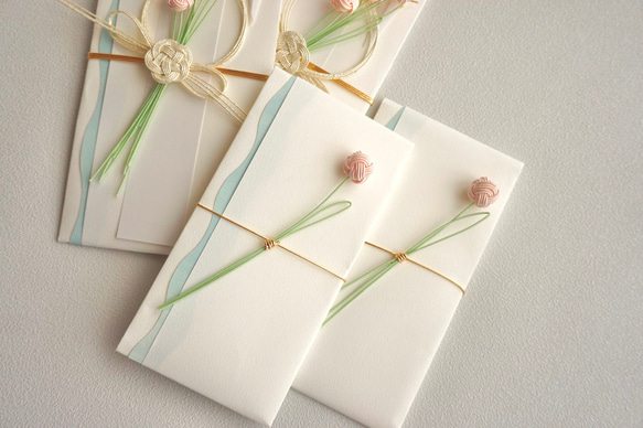 チューリップの大きめポチ袋【薄桜色】 3枚目の画像