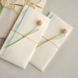 チューリップの大きめポチ袋【薄桜色】 4枚目の画像