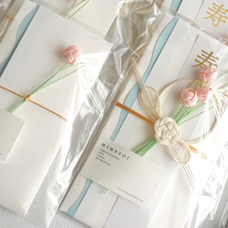 チューリップの大きめポチ袋【薄桜色】 5枚目の画像