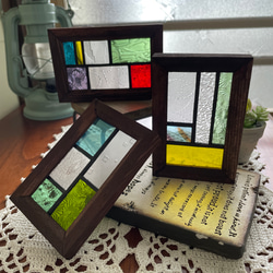 ステンドグラス パネル 大正ロマン 和モダン 格子戸 その他