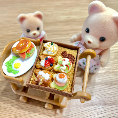 ミニチュアフード□くまパンセット（イエロー）□（シルバニア