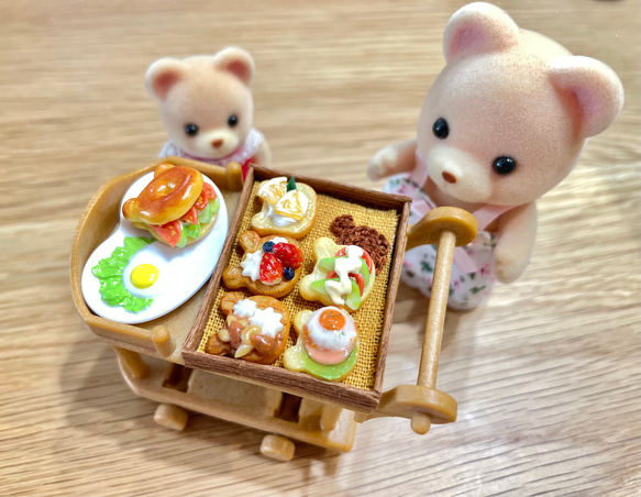 ミニチュアフード□くまパンセット（イエロー）□（シルバニア