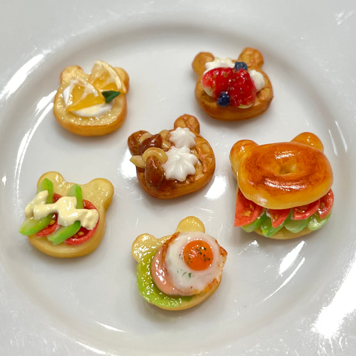 ミニチュアフード□くまパンセット（イエロー）□（シルバニア