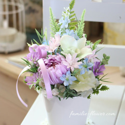 お供えアレンジ｜造花アレンジメント｜仏花｜造花ギフト｜枯れないお供え花｜フラワーギフト｜お盆お供え 16枚目の画像
