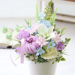 お供えアレンジ｜造花アレンジメント｜仏花｜造花ギフト｜枯れないお供え花｜フラワーギフト｜お盆お供え 6枚目の画像
