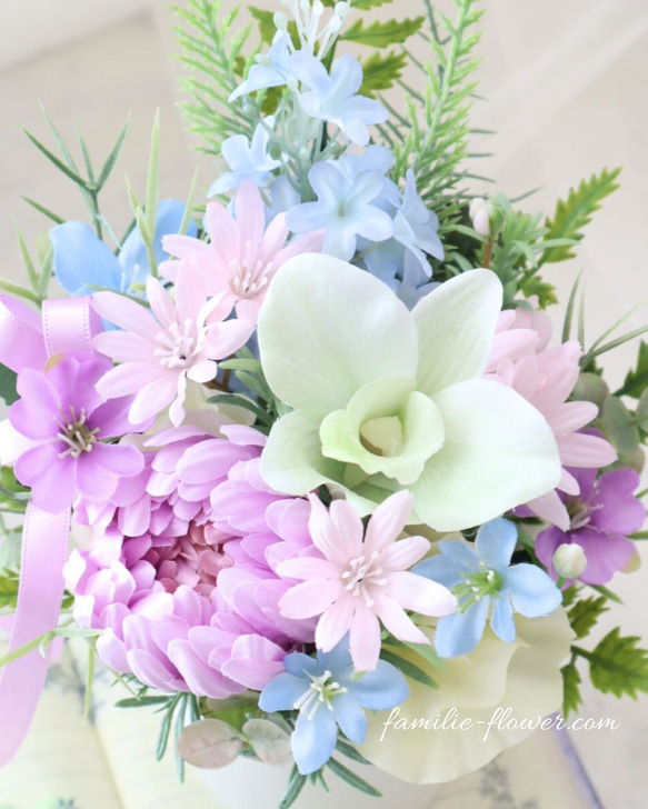 お供えアレンジ｜造花アレンジメント｜仏花｜造花ギフト｜枯れないお供え花｜フラワーギフト｜お盆お供え 14枚目の画像