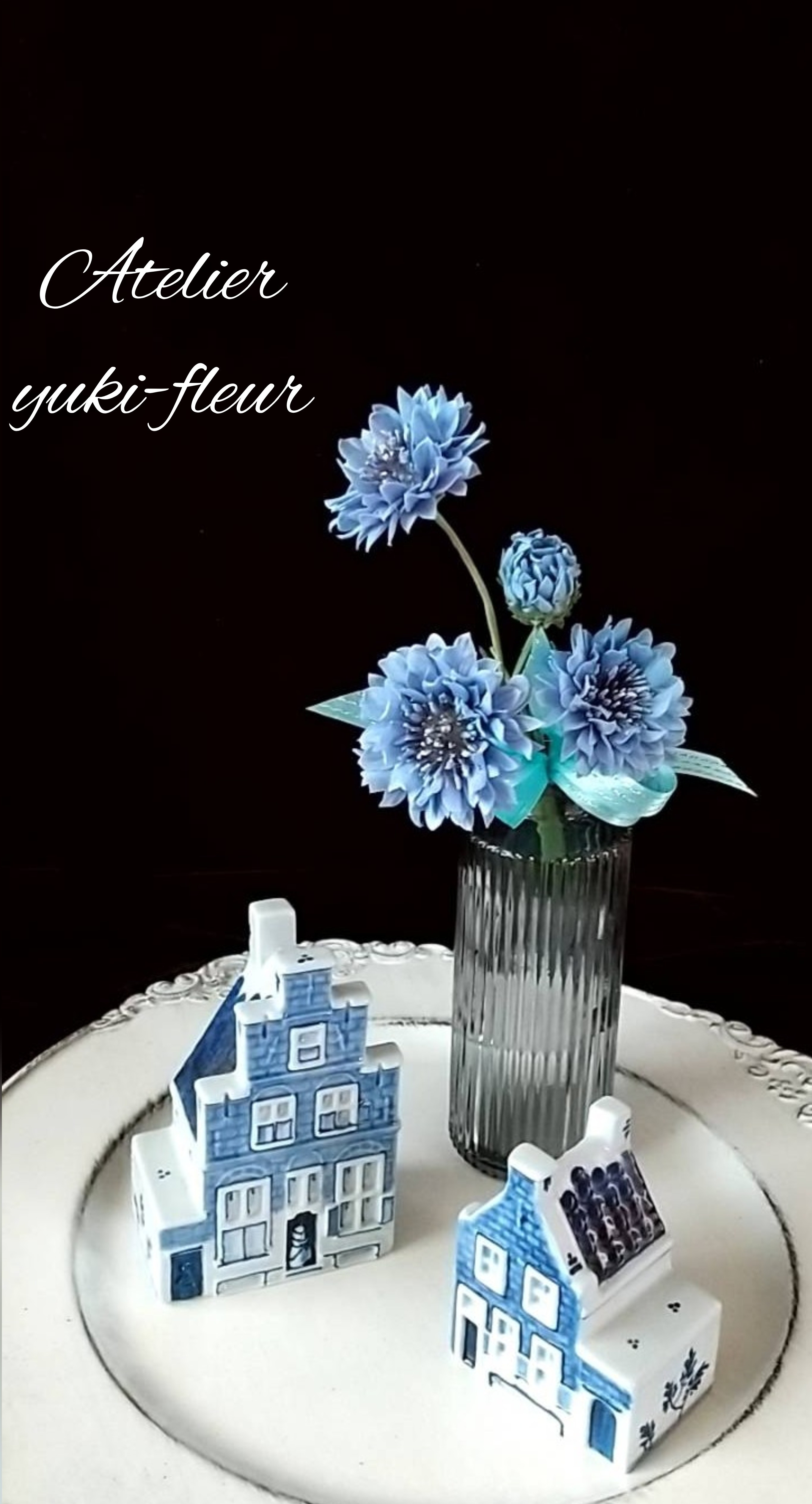 ★粘土の花[アンティークな矢車草]★ 7,040円