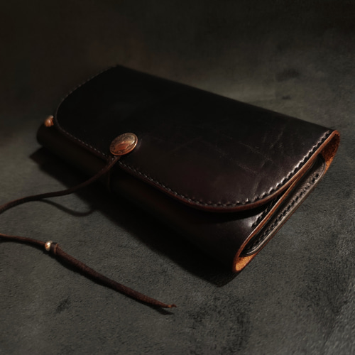 牛革　ロングウォレット　三つ折り長財布　アポロコンチョ 牛革ロングウォレット三つ折り長財布アポロコンチョ