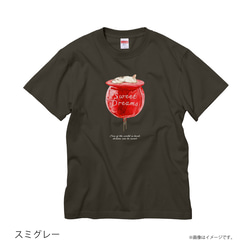 「SWEET DREAMS_猫とリンゴ飴」安心のクオリティ/定番コットンTシャツ/送料無料 7枚目の画像