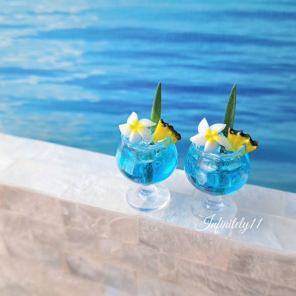 爽やかブルーのトロピカルドリンク【ストローなし】 ( ブルーハワイ