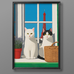 絵画 。壁掛け絵原画【ヨーロッパのバラガーデンでいたずらに