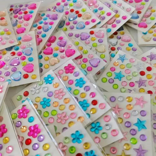 L13）キラキラシール シール 40-50枚入り1シート 4種類 ステッカー