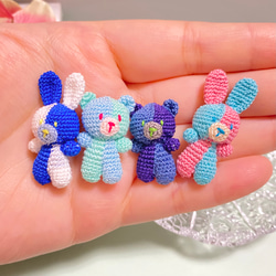 ツートンぷちもん】かぎ針編みのミニチュアあみぐるみ【海シリーズ