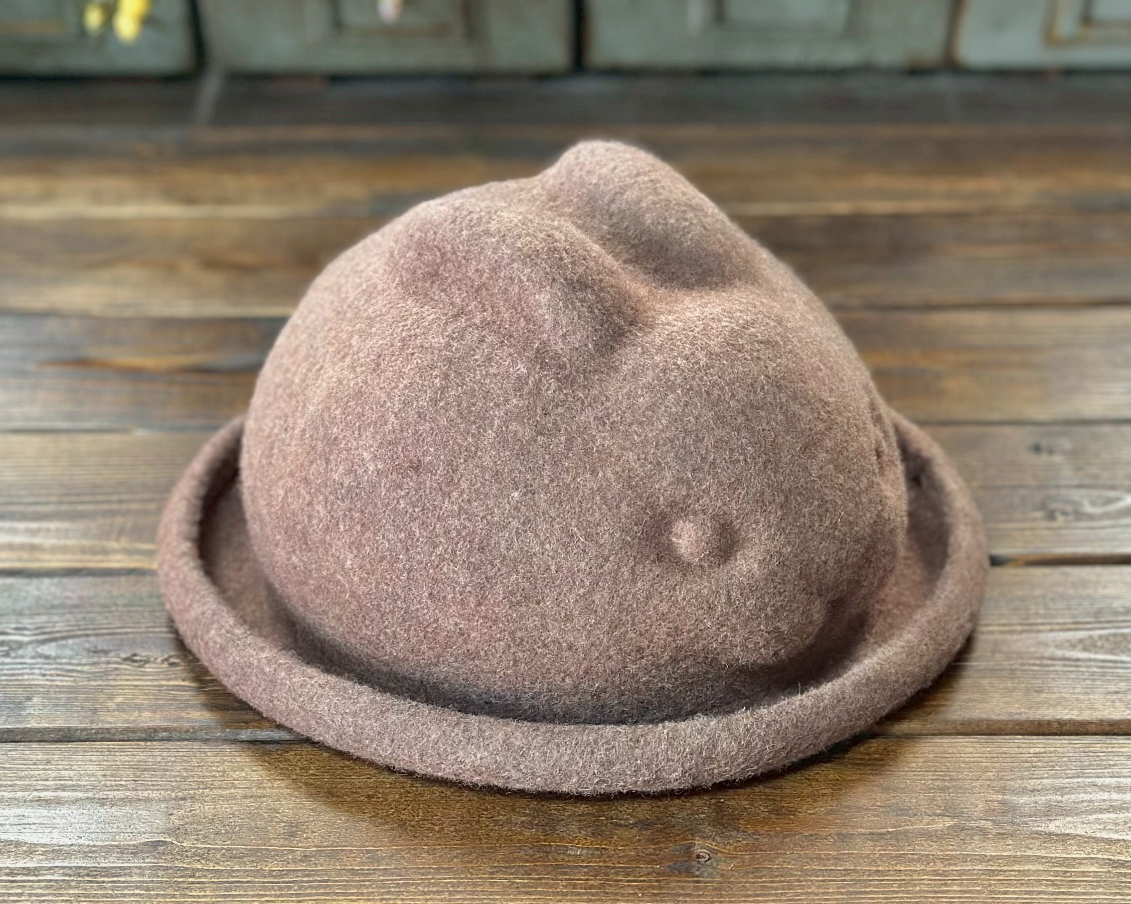 【受注生産】ひょっこりウサギハット アッシュブラウン