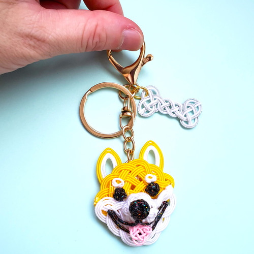 水引のキーホルダー柴犬「柴スマイル」（骨つき♪） その他