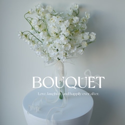 ホワイト 系 ♡ アーティフィシャルフラワーブーケ ウェディング