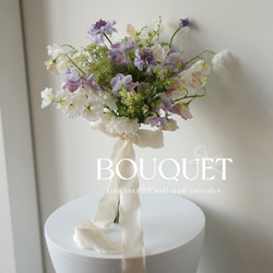 バラ　バレエコア　リボンブーケ　ウェディングブーケ　アーティフィシャルフラワー バレエコアブーケ】 📸photo by @deborah_flower_ とっても可愛い