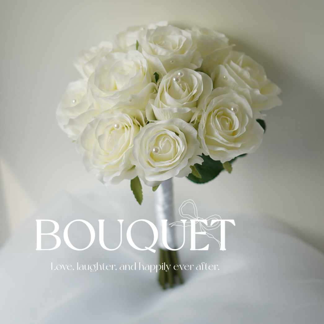 パール アーティフィシャルフラワーブーケ ウェディングブーケ