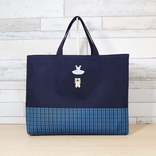 familiar レッスンバッグ ネイビー 未使用】familiar女の子と果物の