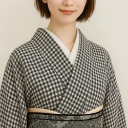 Heko 腰帶，成人 Heko 腰帶，錦緞，黑色，雙面，黑色，名古屋腰帶 第2張的照片