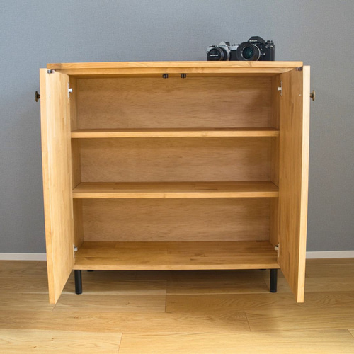 キャビネット / 可動棚付き 両開き扉収納 チェスト・キャビネット