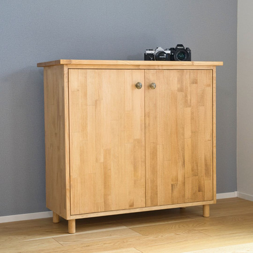 キャビネット / 可動棚付き 両開き扉収納 チェスト・キャビネット