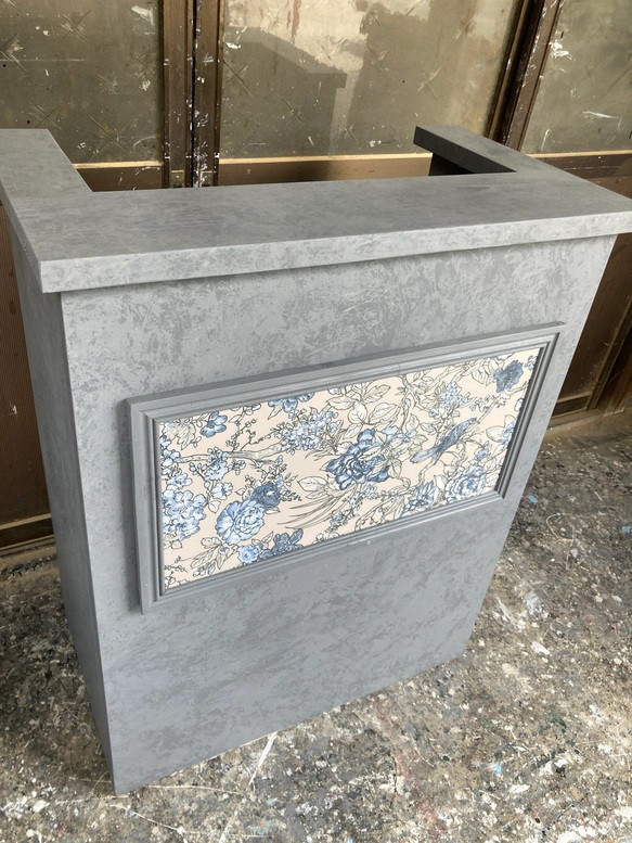 受注製作グレーストーン柄☆モルタル☆カウンターテーブル【800