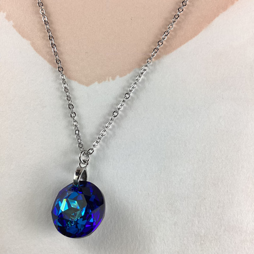 スワロフスキー#6430、14mmクラシックカットペンダント〜バミューダ