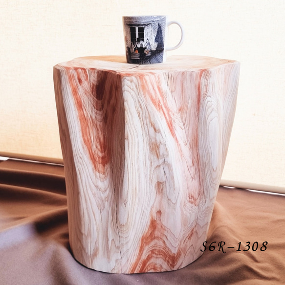 天然アロマ 東濃ひのき 切株スツール・テーブル・無垢無塗装