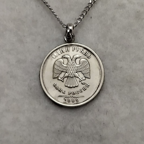 双頭の鷲 ロシアのコインネックレス ネックレス・ペンダント aotama