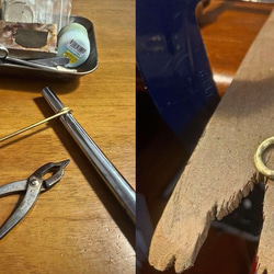 *ヌメ革*ハンドメイドの真鍮金具とドイツホックを使用した革のサコッシュ 10枚目の画像