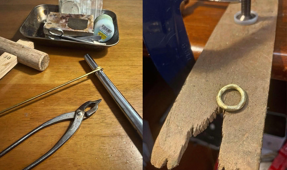 *ヌメ革*ハンドメイドの真鍮金具とドイツホックを使用した革のサコッシュ 10枚目の画像