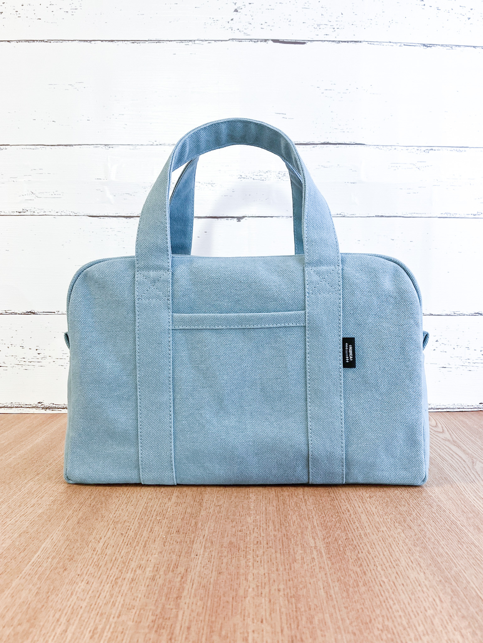 帆布　ミニボストン　ライトブルー