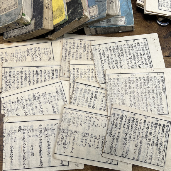 明治時代の古い教科書・数学書・切り離し30枚入【mc】 1枚目の画像