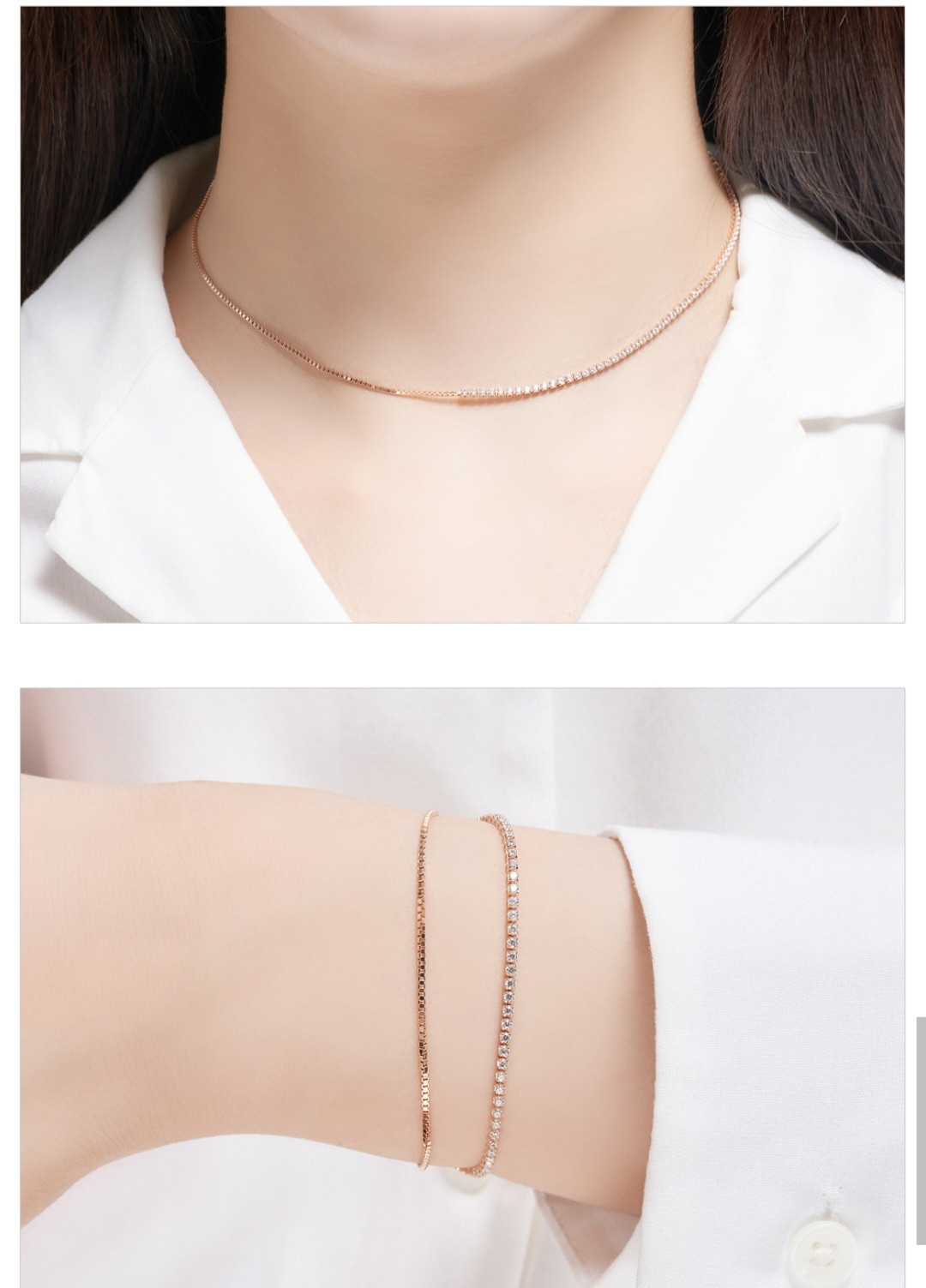 シルバー925ピンクゴルドブレスレット