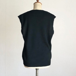 黒のコットンプル/ベスト　春夏用　綿100％ 4枚目の画像