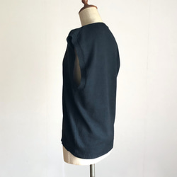 黒のコットンプル/ベスト　春夏用　綿100％ 5枚目の画像
