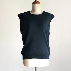 黒のコットンプル/ベスト　春夏用　綿100％ 1枚目の画像