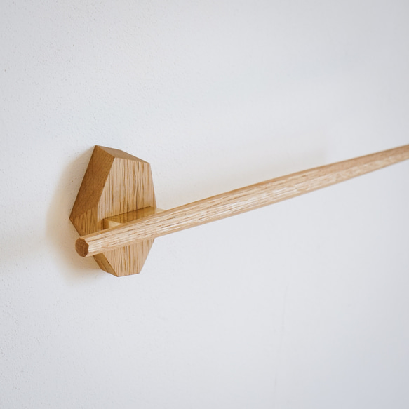 木と真鍮のタオルハンガー［ natural / small ］ 4枚目の画像