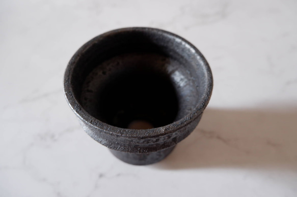3.5号窯変黒鉢R133　塊根植物　多肉植物　アガベ　万年青　盆栽　植木鉢　作家鉢　鉢皿　沖縄 4枚目の画像