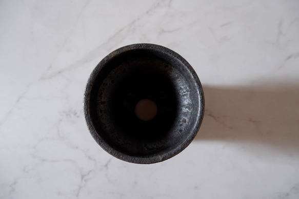 3.5号窯変黒鉢R133　塊根植物　多肉植物　アガベ　万年青　盆栽　植木鉢　作家鉢　鉢皿　沖縄 5枚目の画像