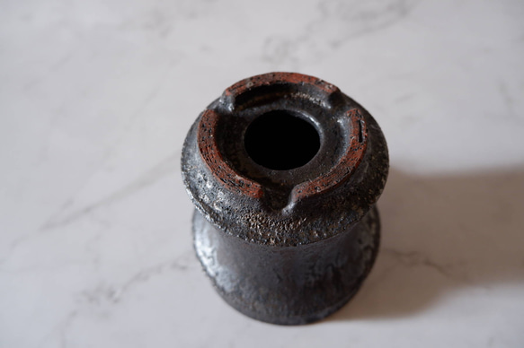 3.5号窯変黒鉢R133　塊根植物　多肉植物　アガベ　万年青　盆栽　植木鉢　作家鉢　鉢皿　沖縄 6枚目の画像