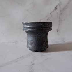 3.5号窯変黒鉢R133　塊根植物　多肉植物　アガベ　万年青　盆栽　植木鉢　作家鉢　鉢皿　沖縄 3枚目の画像